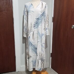 Lafayette 148 New York Blue and Cream Striped Dress